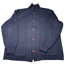 Burberry Strickjacke mit Knöpfen in Navy Blau Dunkelblau