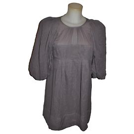 Vanessa Bruno Seiden-Minikleid Grau Grau