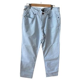 Pantalones de algodón a rayas azul claro Burberry Azul claro