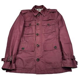 Burberry Cotton Blend Jacket Dark red