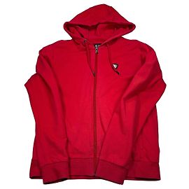 Autre Marque EA7 Emporio Armani Kapuzenpullover mit Reißverschluss aus roter Baumwolle Rot