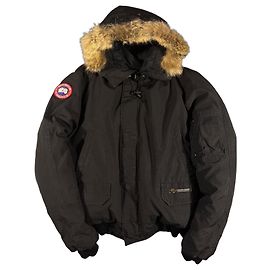 Vintage Canada Goose Chilliwack Bomber Black XL Fur Trim 7950M - CJ375 Black