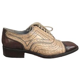 Stéphane Kelian Chaussures Richelieu en Cuir Bicolore Marron Beige