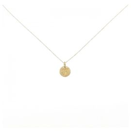 Autre Marque Colar Initial K de Diamante Au750 Dourado