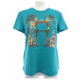 Camiseta de algodón Hermès Cartouche Verde