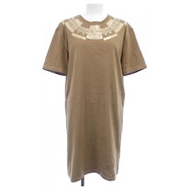 Hermès Vestido Cut Hermes Castaño