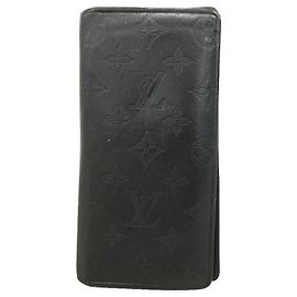 Cartera larga Louis Vuitton Monogram Shadow Brazza Negro