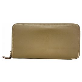Portefeuille long Azap en cuir Epsom Hermès Taupe