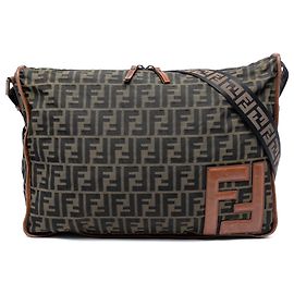 Fendi Marron Zucca Canvas Crossbody Marron