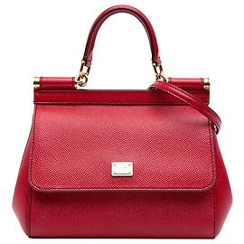 Sac Miss Sicily en cuir rouge de Dolce & Gabbana, petite taille Rouge
