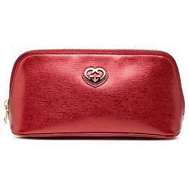 Gucci Lovely Kosmetiktäschchen aus rotem Metallic-Kalbsleder Rot