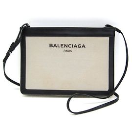 Bolsa de Ombro Pochette Navy Balenciaga Preto Fora de branco