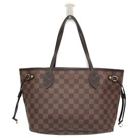 Borsa Tote Louis Vuitton Damier Neverfull PM N51109 da donna Damier ebene