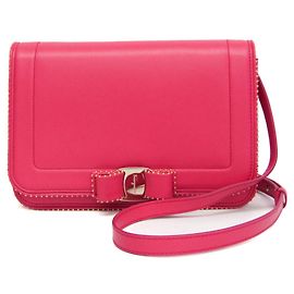 Borsa a tracolla Vara in pelle da donna Salvatore Ferragamo Rosa