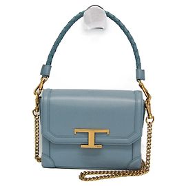 Borsa a Spalla con Catena Tod's T-Timeless Blu chiaro