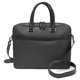 Salvatore Ferragamo Men's Leather Briefcase/Handbag Black