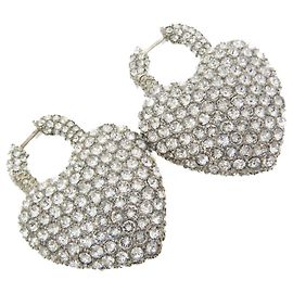 Balenciaga MINNIE XL Drop Earrings in Silver Silvery