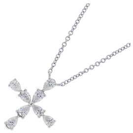 Collana con pendente mini croce in platino Harry Winston Altro