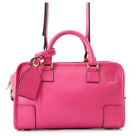 Bolsa de mão de couro Loewe Amazona 23 Rosa