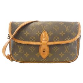 Bolsa de Ombro Louis Vuitton Monogram Gibeciere PM M42248 Marrom