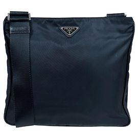 Borsa a tracolla in nylon Prada Nero