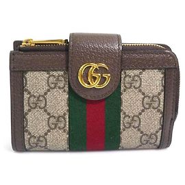 Carteira Bi-Fold Gucci em Canvas GG Supreme Marrom Marrom
