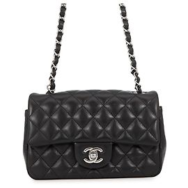 Borsa a Spalla Chanel Mini Matelassé Chain Nero