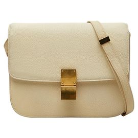 Céline Bolsa de Ombro Celine Classic Box Medium Cru