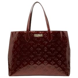 Sac cabas Louis Vuitton Monogram Vernis Wilshire MM Rouge