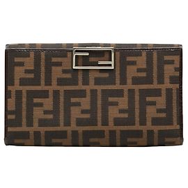 Portefeuille long Fendi Zucca Marron Noir