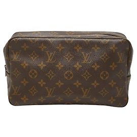 Louis Vuitton Monogram Trousse Toilette 28 Pochette Marron