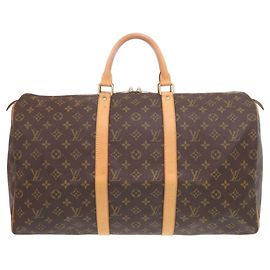 Bolsa Boston Louis Vuitton Keepall 50 Monogram Marrom Monograma