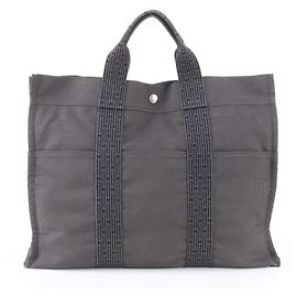 Hermès Borsa Tote Hermline MM Hermes Marrone Nero