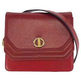 Borsa a tracolla in pelle Dior Pochette Rosso