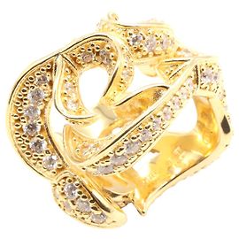 Anello in argento sterling con CZ Bottega Veneta D'oro Metallico