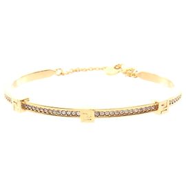Bracciale Fendi Forever Oro e strass D'oro Metallico