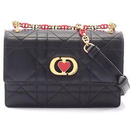 Borsa a tracolla in pelle Dior MISS CARO Nero