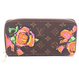 Carteira Zippy Louis Vuitton Monogram Rose Marrom
