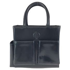 Sac cabas Versace en cuir vintage Noir