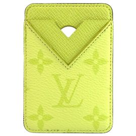 Louis Vuitton Monogram Leather Card Case Yellow