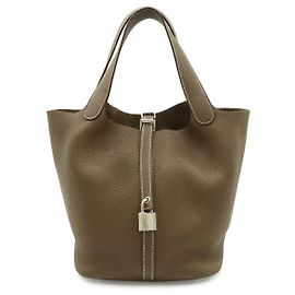 Hermès Hermes Picotin Lock MM Tote Bag Grey