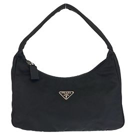 Sac à main Prada Nylon Tessuto Logo Noir