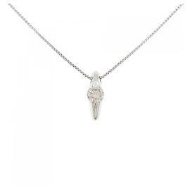 Autre Marque Colar de platina e diamantes Prata
