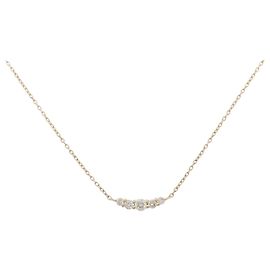 Autre Marque Collier en Au750 avec Diamants Doré