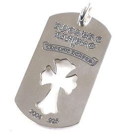 PENDENTE CHROME HEARTS Cut-out Large Dog Tag Silver 925 Argento