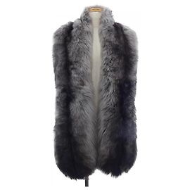 Sciarpa in pelle di pecora Miu Miu Marrone