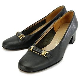 Décolleté in pelle Salvatore Ferragamo Nero