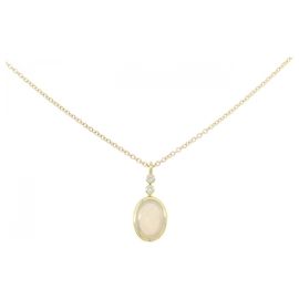 Autre Marque Colar de ouro Au750 com opala e diamante Dourado