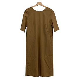 Autre Marque PLAIN PEOPLE Robe longue à manches courtes Marron Camel