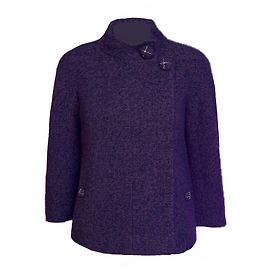 Chanel Amethyst Tweed Jacket Paris / Monaco Collection 34 FR Dark purple